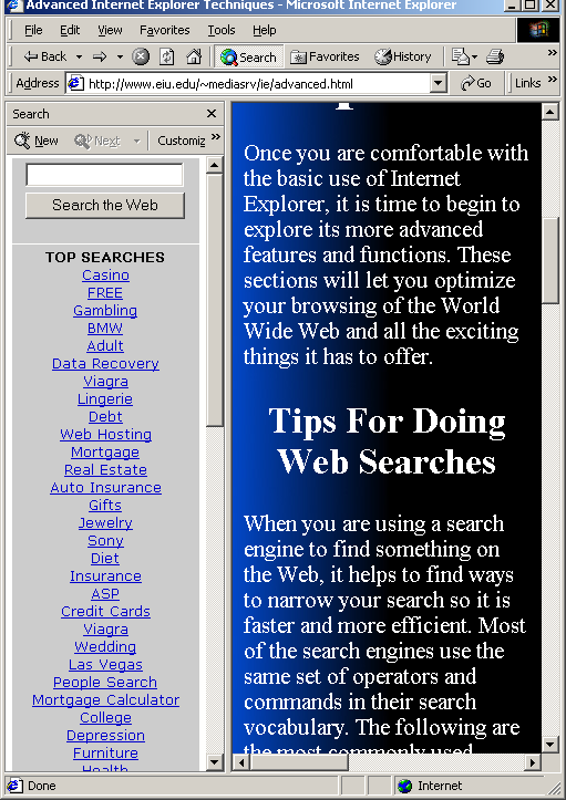 Search the web