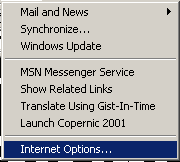 Internet Options